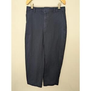 GAP Straight Up Khaki Pants Navy Size 6 Quiet Luxury Old Money Business Casual